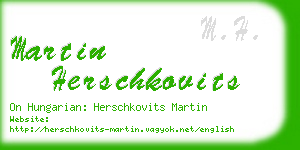 martin herschkovits business card